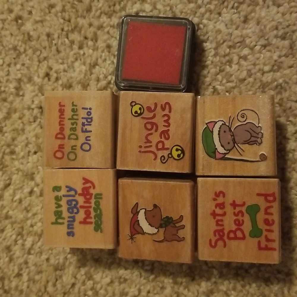Christmas pet themed stamp set.